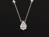 a white gold and diamond necklace