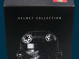 a black box with a lego star wars vehicle inside of it