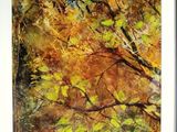 a picture of a painting of a tree in the woods