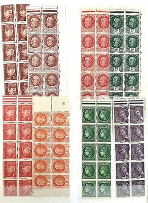 TIMBRE-POSTE - FRANCE -**- Lot des années 38/49 par multiple…