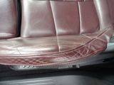 a close up of a seat in a car