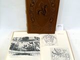 an open book with a picture of a horse on it