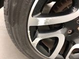 a close up of a tire on a vehicle