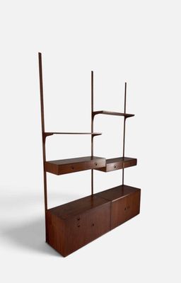 une image représentant une étagère composée de deux tablettes et de deux tiroirs