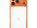 l'arrière d'un iPhone 11 orange équipé de deux objectifs d'appareil photo