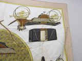 a picture of a scarf with a picture of a horse and carriage on it