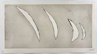 un dessin représentant trois couteaux posés sur une feuille de papier