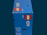a blue box that has a picture of a man on it