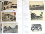 a book with pictures of people and buildings in it