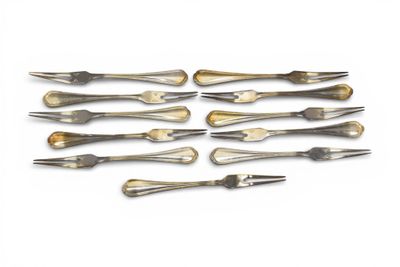 CHRISTOFLE, modèle "Spatours". Suite de 11 fourchettes à esc… - Photo 1