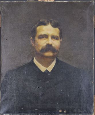 an old picture of a man with a moustache and a mustache