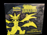 a box of pokemon trading cards with a yellow dragon on it