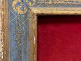 a picture of a picture frame with a red background