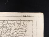 an old map of the state of tennessee with a line of roads
