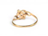 an image of a close up of a gold ring on a white background