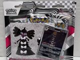 a bag of pokemon trading cards with a picture of a girl in a dress