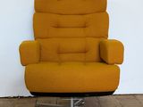 an image of a yellow chair sitting on top of a hard wood floor
