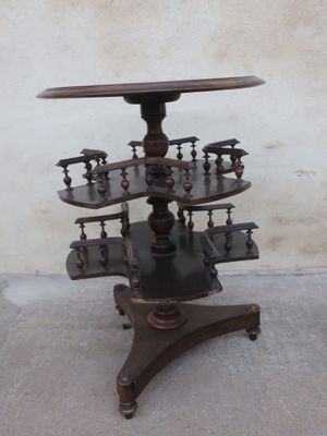 a table that has a bunch of candles on top of it