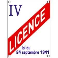 Plaque d'immatriculation française portant la mention « licence »