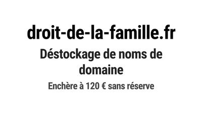 Nom de domaine droit-de-la-famille.