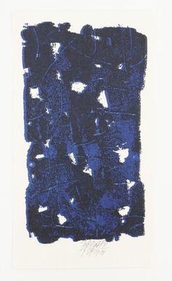 an image of a blue piece of art with a white background