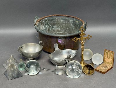 a lot of silver items that are on the table