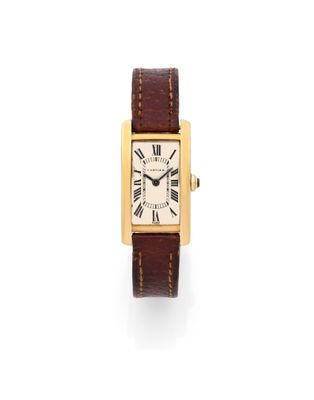 Montre-bracelet Cartier en or 18 carats à remontage manuel, avec chiffres romains