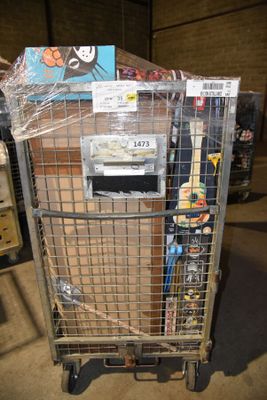 a shopping cart that has a lot of items in it