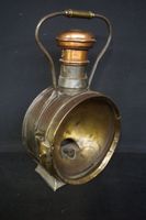 ancienne lanterne de locomotive en cuivre - H : 52 cm (photo 2)
