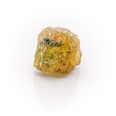 yellow diamond on a white surface with a white background