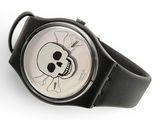 a watch with a skull and crossbones on the face