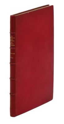 un livre rouge avec des bordures dorées et une couverture rouge