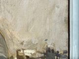a painting of a man sitting in a chair