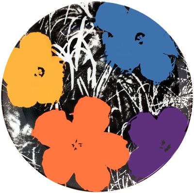 Andy Warhol Assiette en porcelaine "Flowers" (colorée)