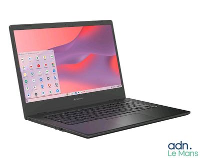 the laptop is open and ready to be used on the desk