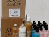 many bottles of different types of beauty products on the table