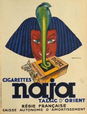 une image représentant une affiche publicitaire pour des cigarettes dans une boîte