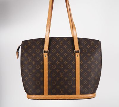 sac fourre-tout en toile et cuir monogramme louis vuitton