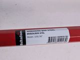 a close up of a tube of red paint