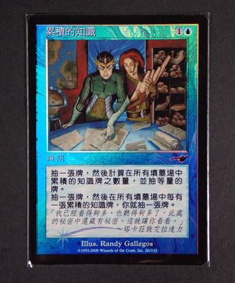 a close up of a card with a picture of two people in a room