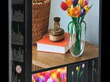 a box with a picture of a vase of flowers on it