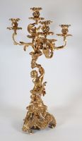 Important candélabre à six feux de lumière en bronze ciselé … (photo 6)