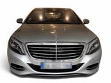 the front view of a silver mercedes s - class car on a white background