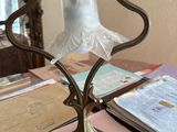 a lamp that is on top of a table