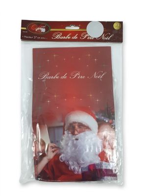 un gros plan d'une carte de Noël représentant le Père Noël