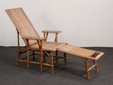 a chair and a table that are sitting in a room