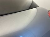 a close up view of a car ' s tail light