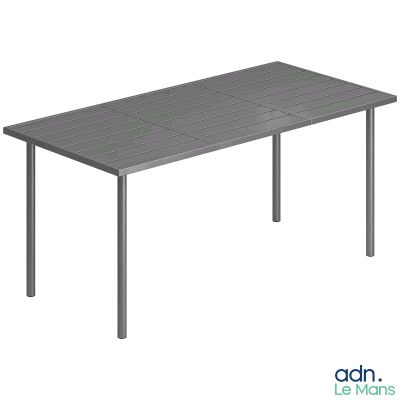 table de jardin à rallonges en aluminium gris ante - table de jardin à rallonges