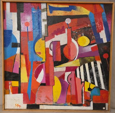 une image représentant un tableau accroché au mur, dans un cadre en bois