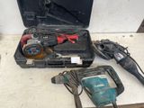 an image of a tool box with a hammer, drill, and other tools